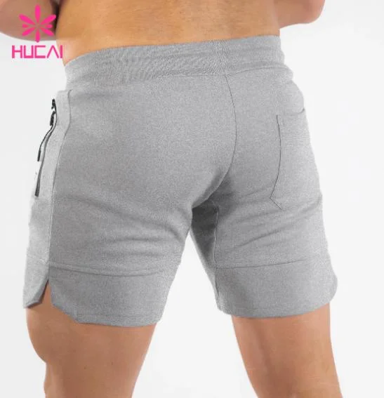 Hucai Sportswear Gym Clothing Men Sports Biker Shorts with Pocket