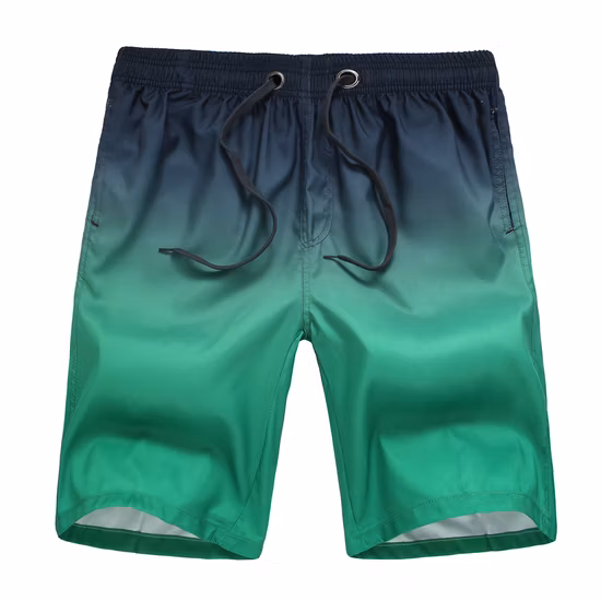 Nouveau Gradient Color Series Men's Board Shorts Maillot de bain Short de plage Cordon avec doublure en filet